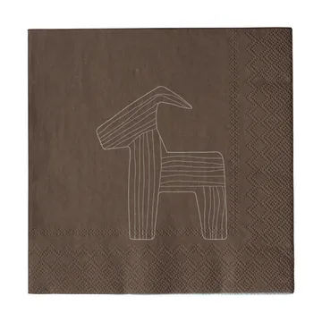 Serviettes en papier Bruse 33x33 cm lot, de 20 - Brown - DBKD
