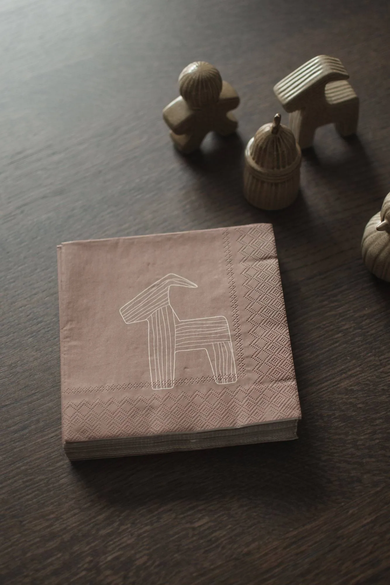 Serviettes en papier Bruse 33x33 cm lot, de 20, Brown DBKD