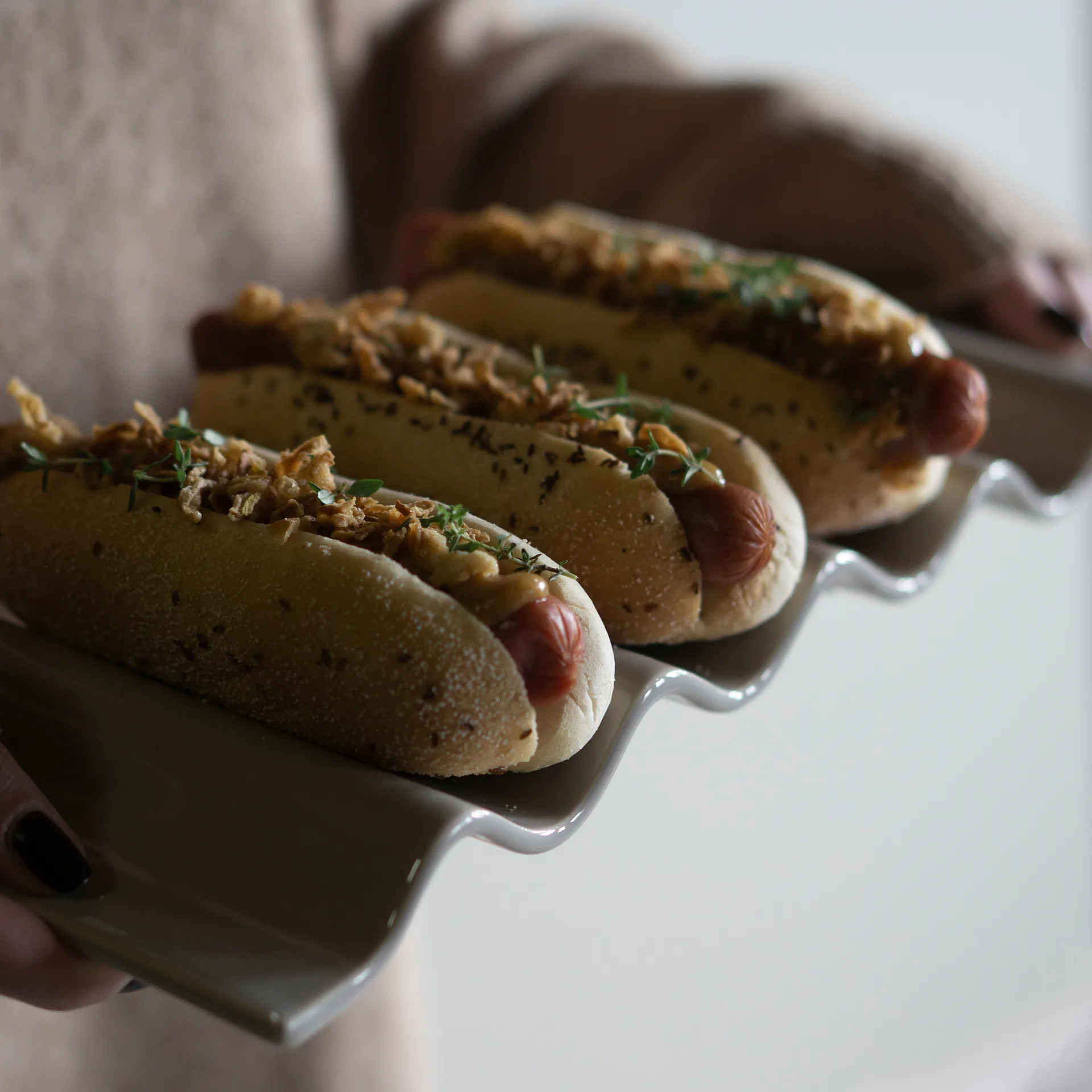 Support à hot-dog Hold 14x37 cm, Shiny mole DBKD