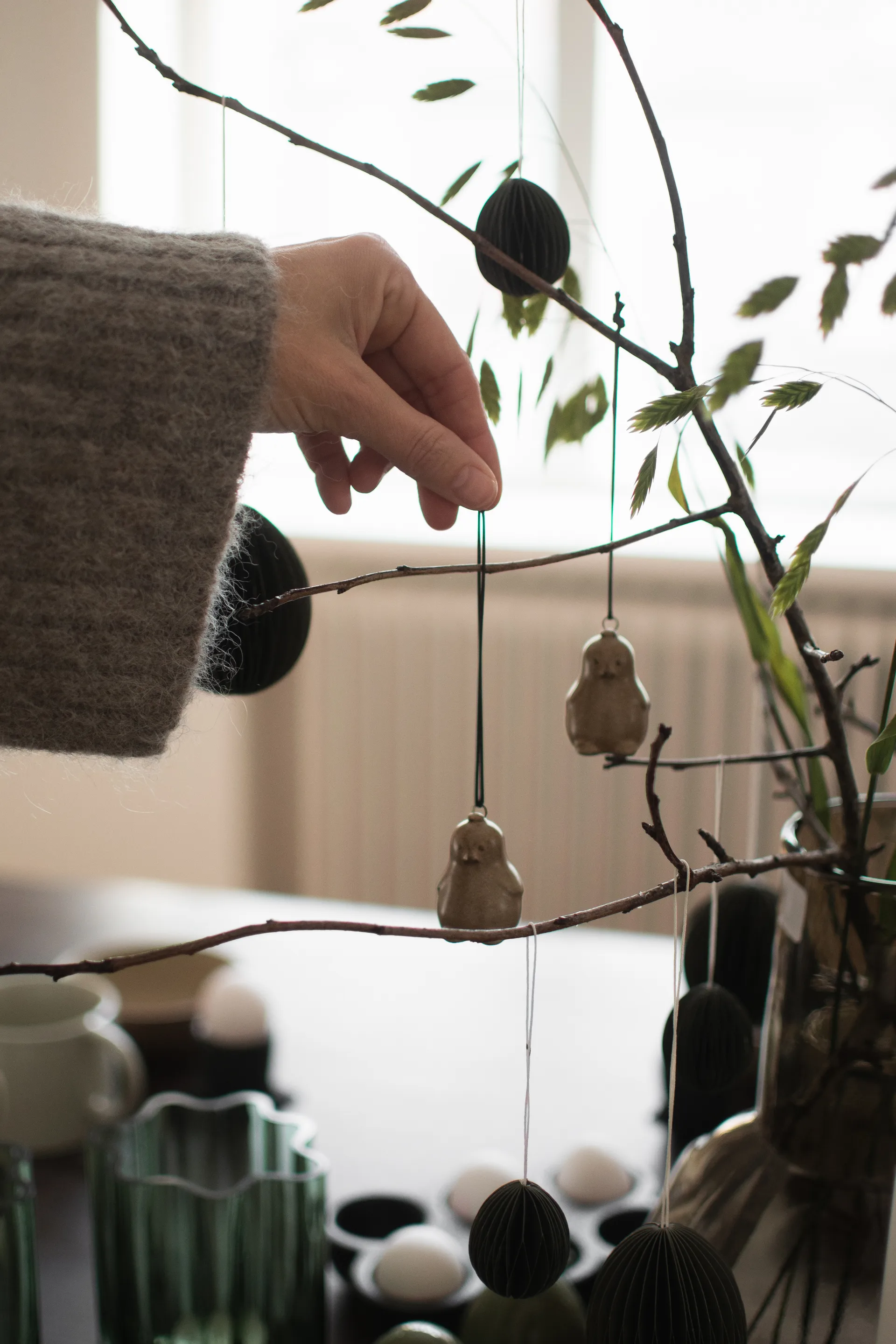 Suspension décorative Hanging Chubby Chicken, Beige DBKD