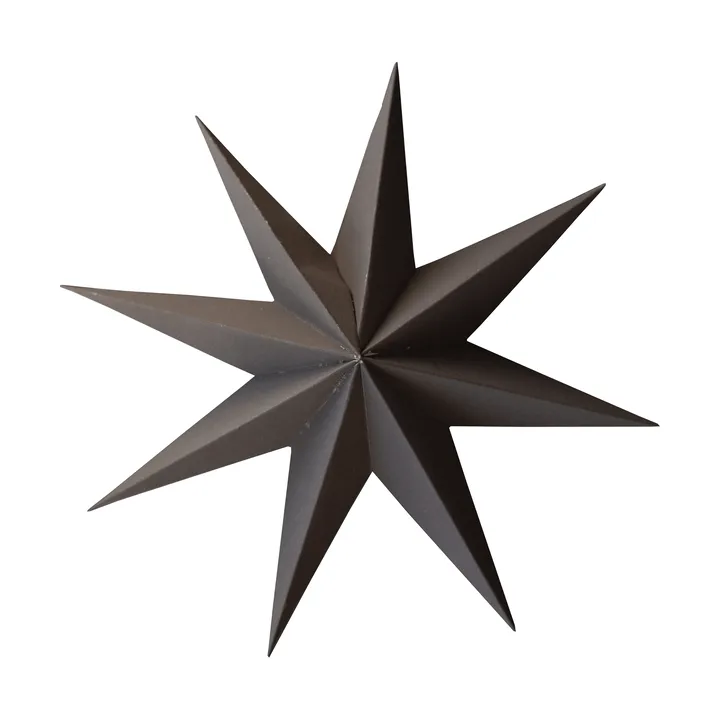 Suspension décorative Paper winter star - Brown, grand, Ø19 cm - DBKD