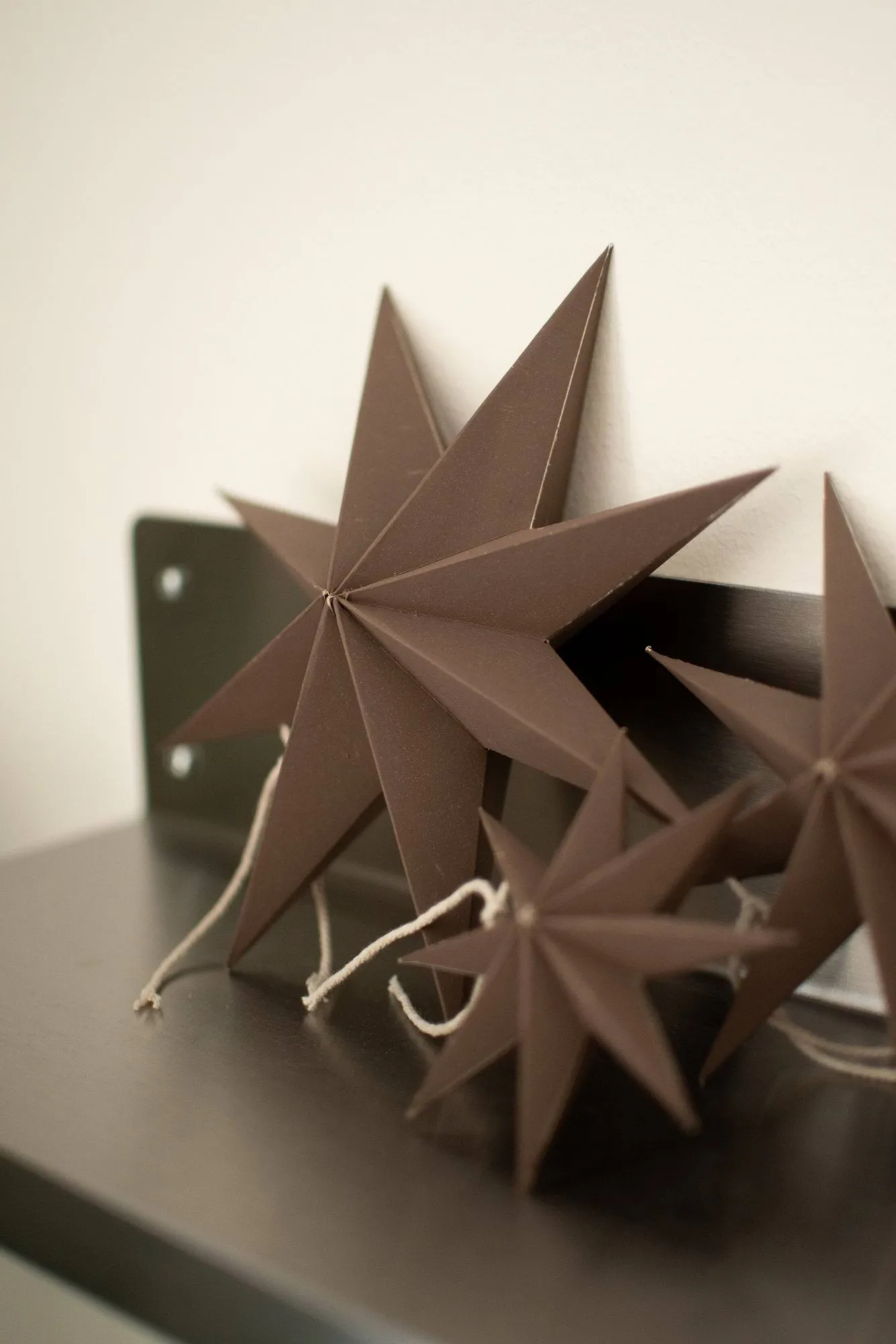 Suspension décorative Paper winter star, Brown, grand, Ø19 cm DBKD