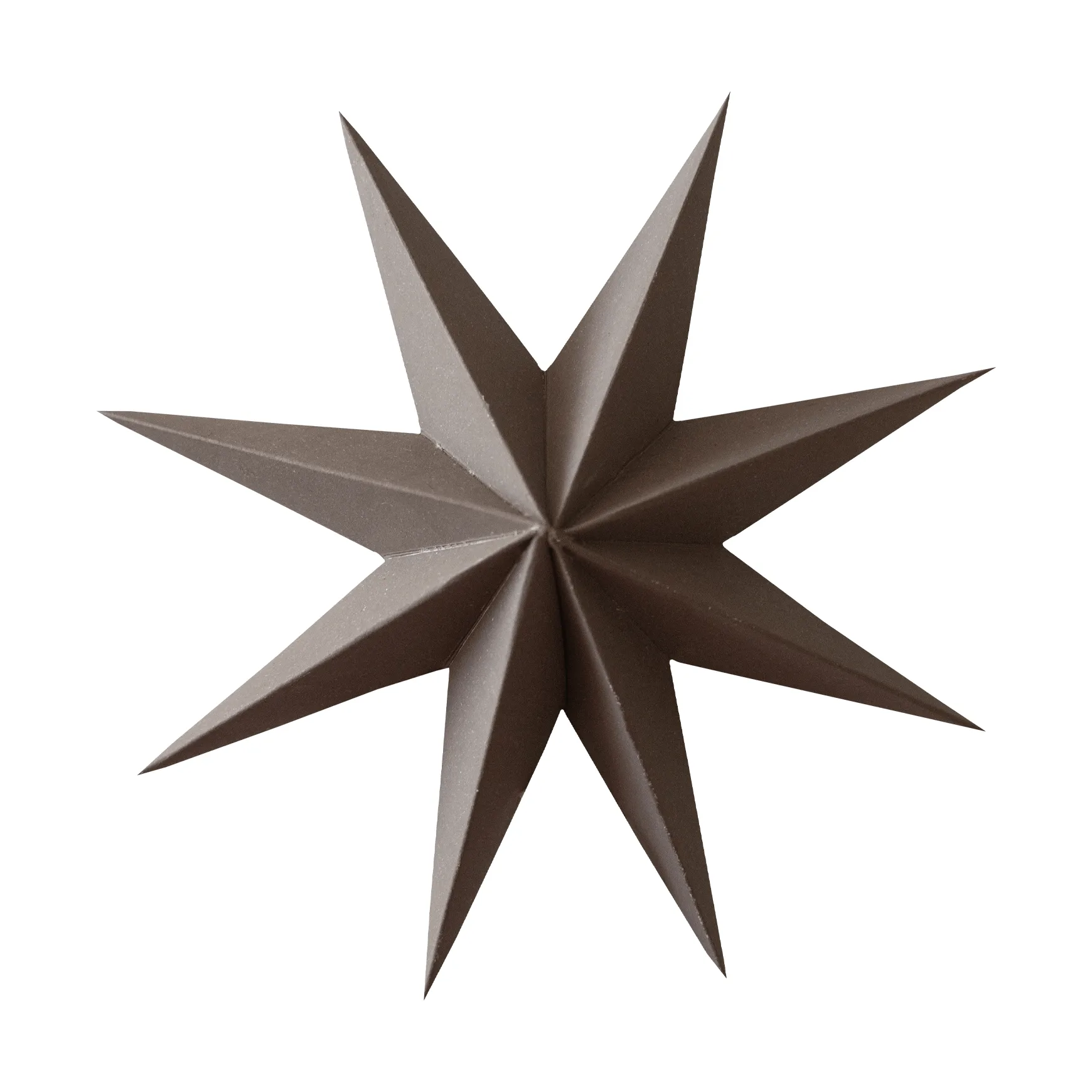 Suspension décorative Paper winter star, Brown, moyen, Ø14 cm DBKD