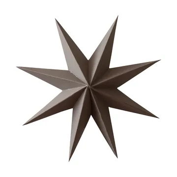 Suspension décorative Paper winter star - Brown, moyen, Ø14 cm - DBKD