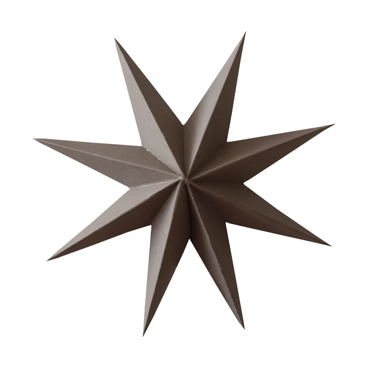 Suspension décorative Paper winter star - Brown, moyen, Ø14 cm - DBKD