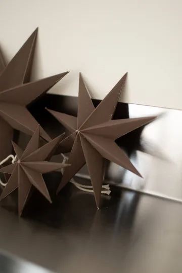 Suspension décorative Paper winter star - Brown, moyen, Ø14 cm - DBKD