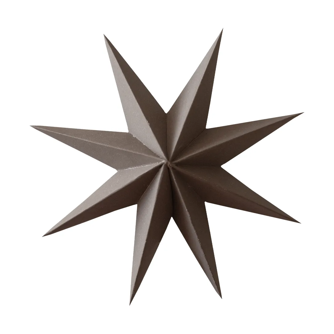 Suspension décorative Paper winter star, Brown, petit, Ø9 cm DBKD
