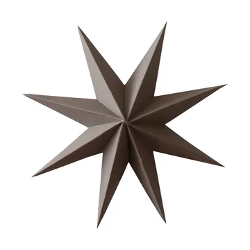 Suspension décorative Paper winter star - Brown, petit, Ø9 cm - DBKD