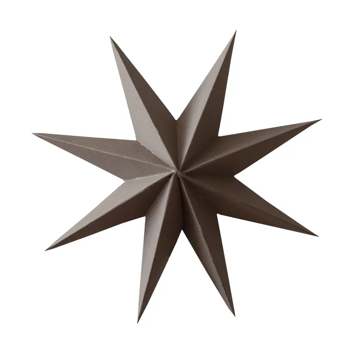 Suspension décorative Paper winter star - Brown, petit, Ø9 cm - DBKD