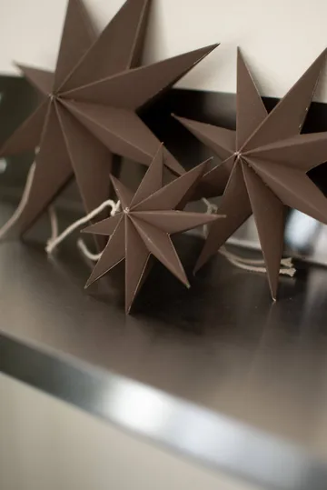 Suspension décorative Paper winter star - Brown, petit, Ø9 cm - DBKD