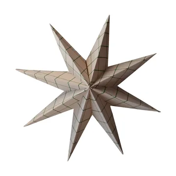 Suspension décorative Paper winter star - Square sand, grand, Ø19 cm - DBKD