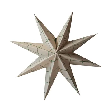 Suspension décorative Paper winter star - Square sand, medium, Ø14 cm - DBKD