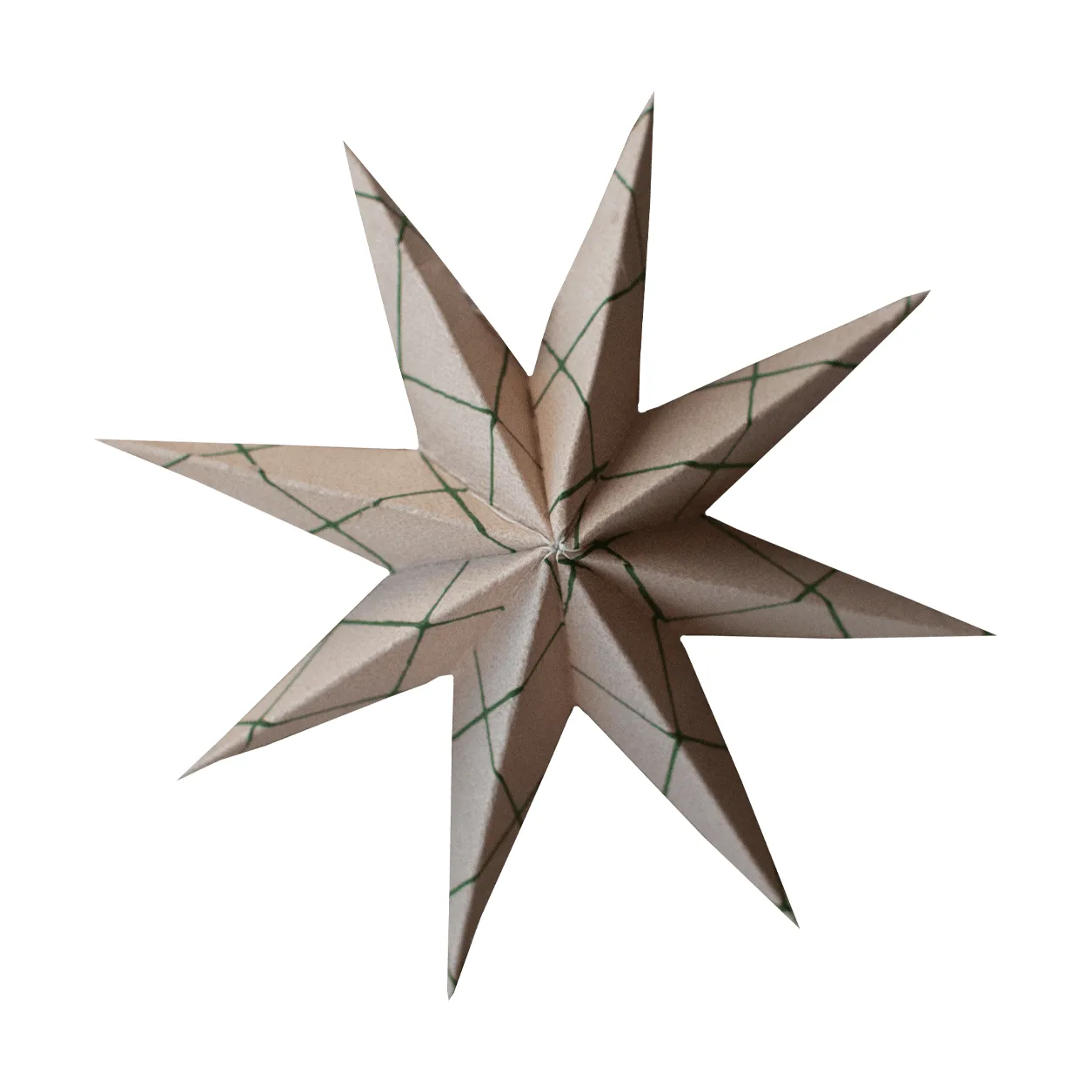 Suspension décorative Paper winter star, Square sand, small, Ø9 cm DBKD