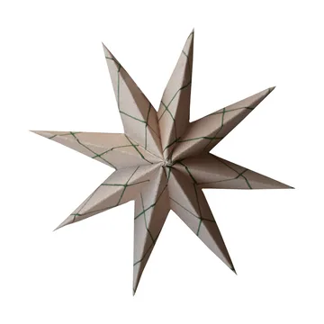 Suspension décorative Paper winter star - Square sand, small, Ø9 cm - DBKD