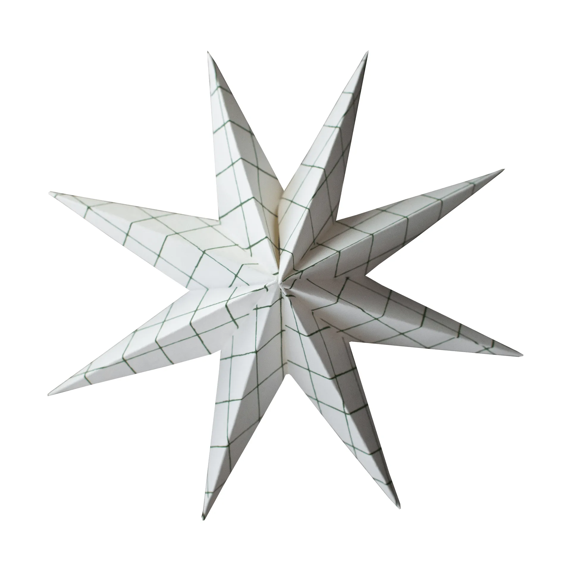 Suspension décorative Paper winter star, Square white, grand, Ø19 cm DBKD
