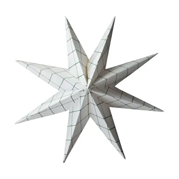 Suspension décorative Paper winter star - Square white, grand, Ø19 cm - DBKD