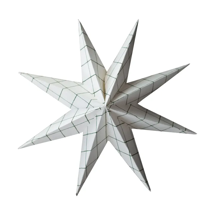 Suspension décorative Paper winter star - Square white, grand, Ø19 cm - DBKD