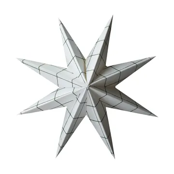 Suspension décorative Paper winter star - Square white, moyen, Ø14 cm - DBKD
