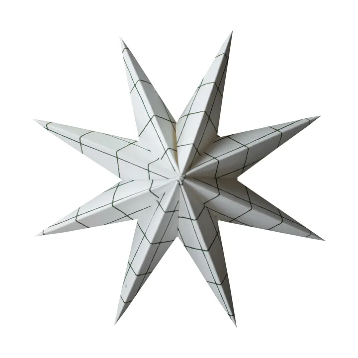 Suspension décorative Paper winter star - Square white, moyen, Ø14 cm - DBKD