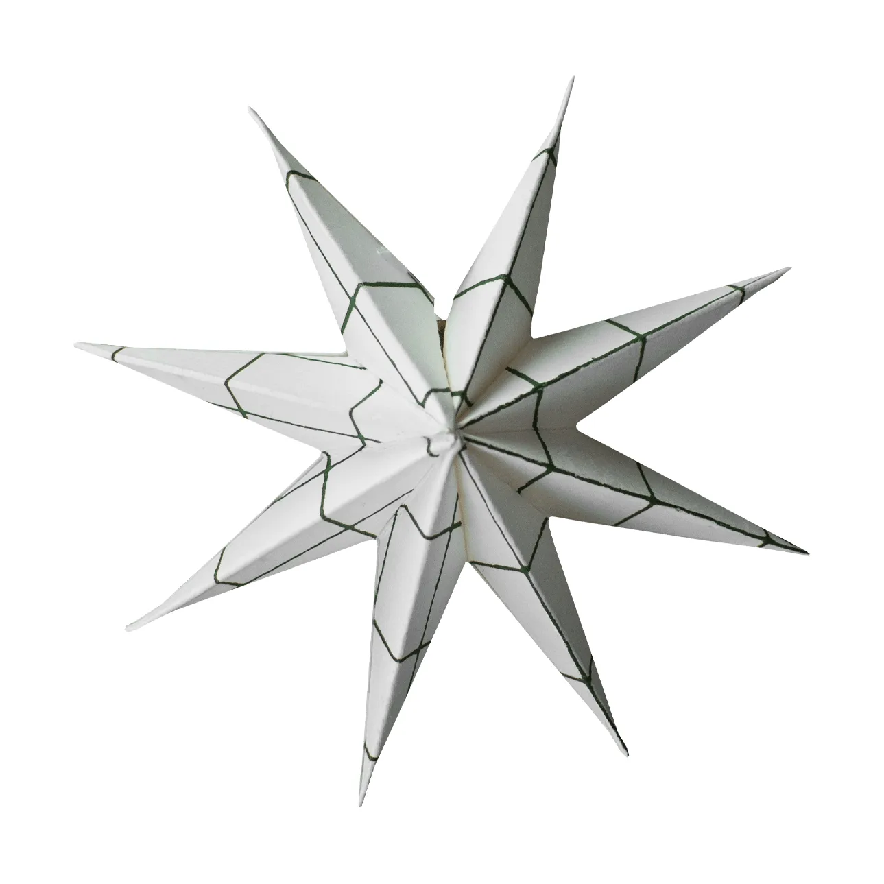 Suspension décorative Paper winter star, Square white, petit, Ø9 cm DBKD