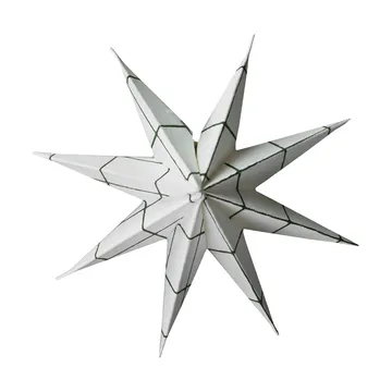 Suspension décorative Paper winter star - Square white, petit, Ø9 cm - DBKD