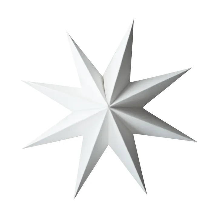 Suspension décorative Paper winter star - White, grand, Ø19 cm - DBKD