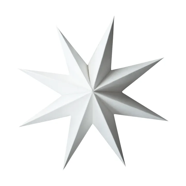 Suspension décorative Paper winter star - White, moyen, Ø14 cm - DBKD