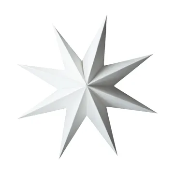 Suspension décorative Paper winter star - White, petit, Ø9 cm - DBKD