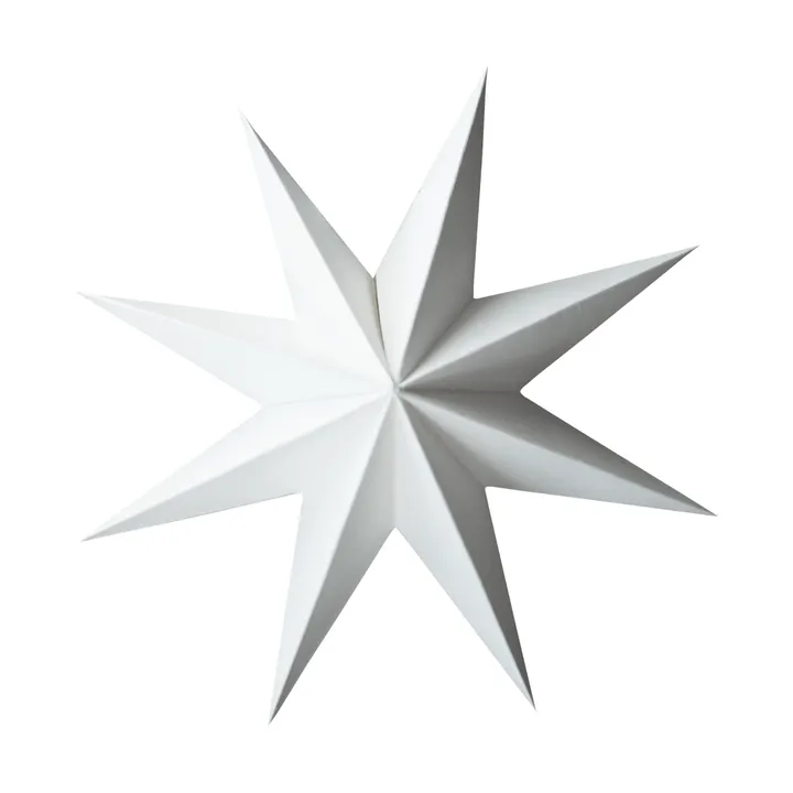Suspension décorative Paper winter star - White, petit, Ø9 cm - DBKD
