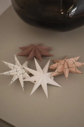 Suspension décorative Paper winter star - White, petit, Ø9 cm - DBKD