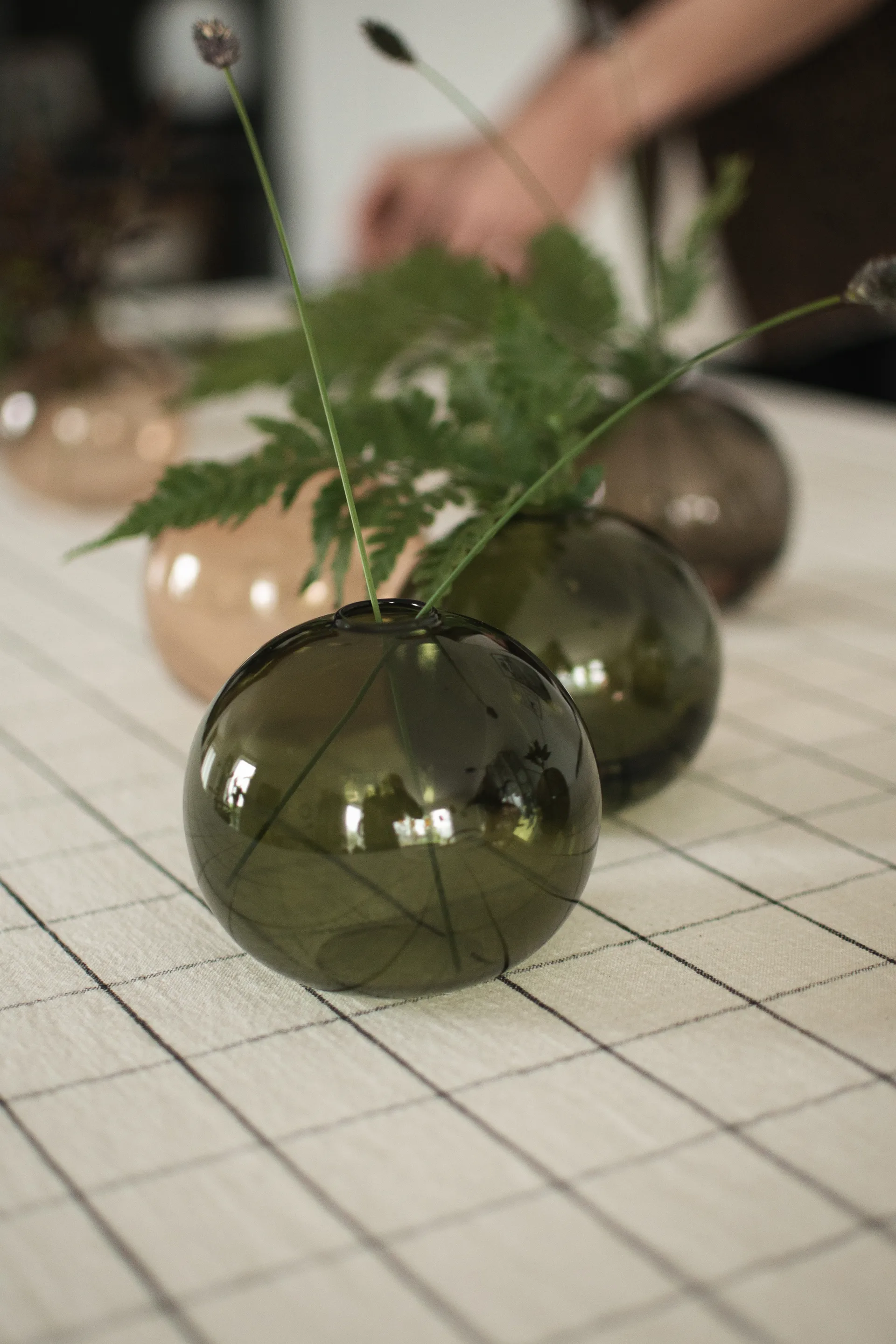 Vase Ball Ø10 cm, Green DBKD