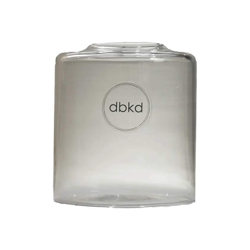 Vase de verre Clean fumée, Petit DBKD