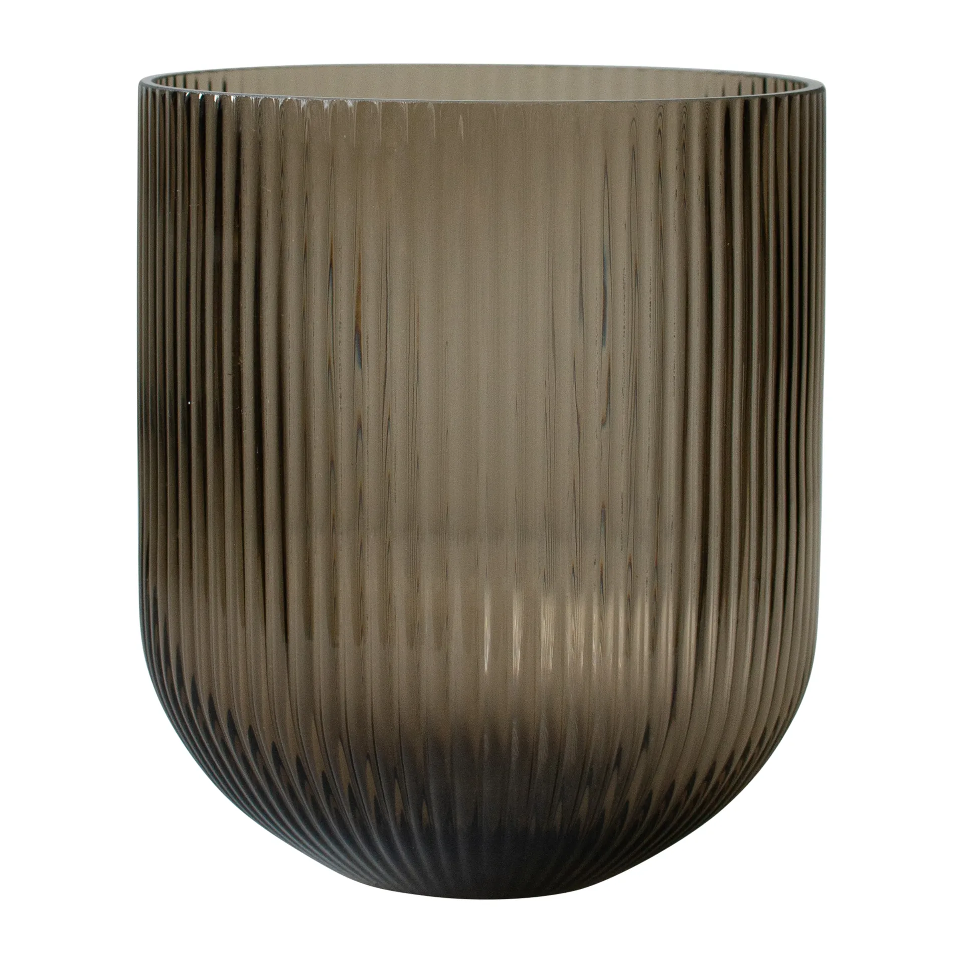 Vase en verre Simple Stripe brown, Large DBKD