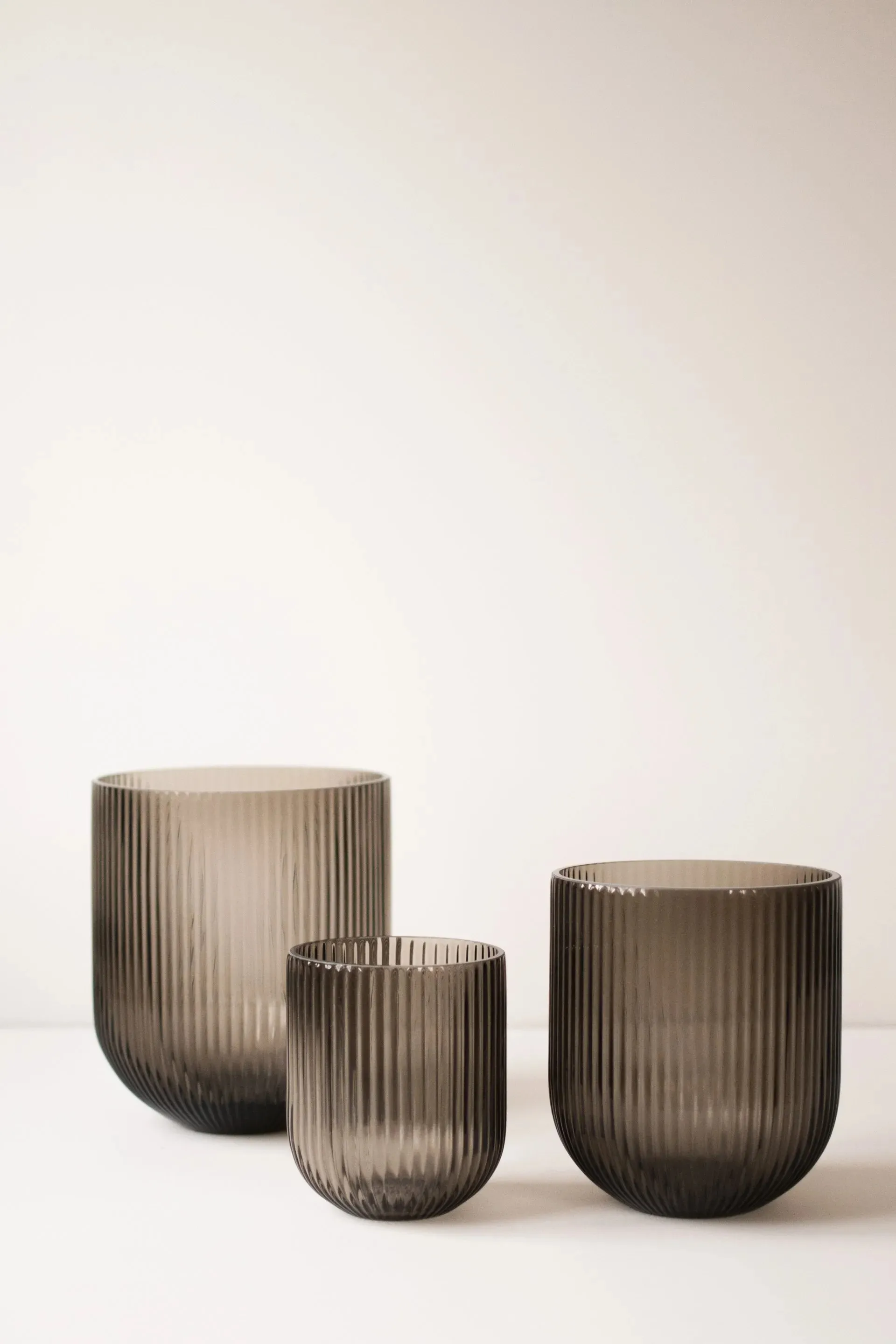 Vase en verre Simple Stripe brown, Large DBKD