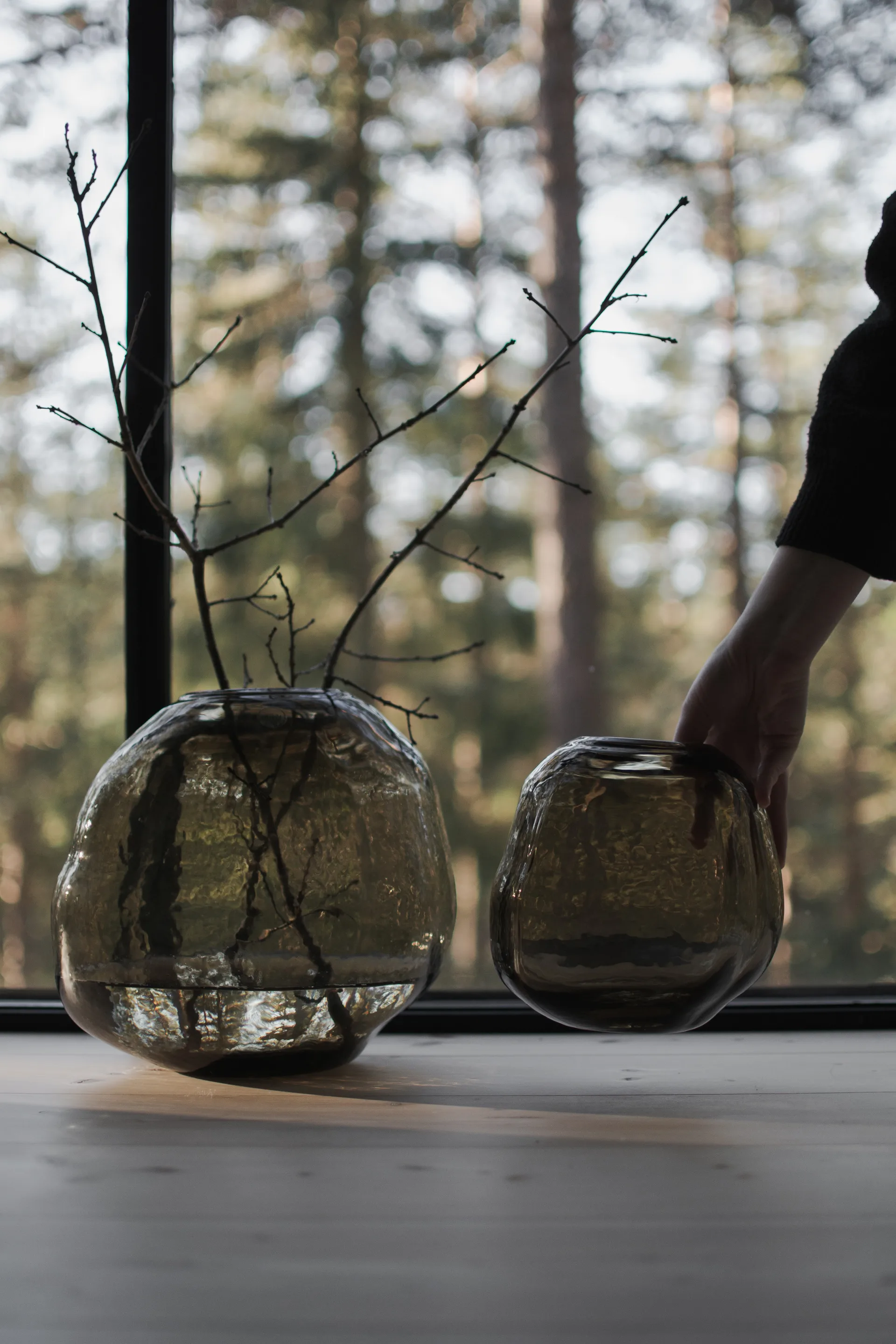 Vase Pebble, Brun, taille S Ø20 cm DBKD