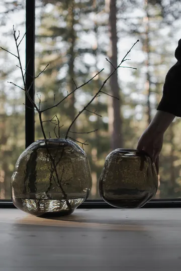 Vase Pebble - Brun, taille S Ø20 cm - DBKD