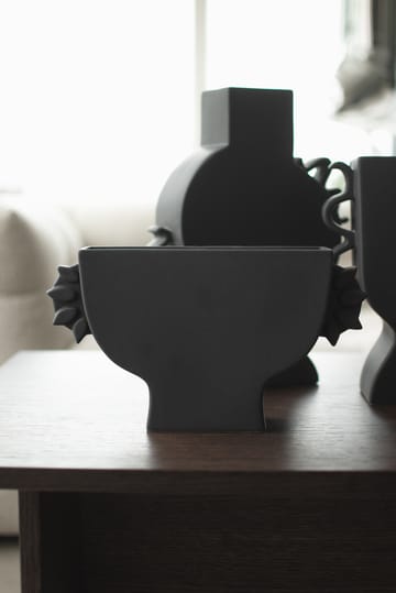 Vase plat 16 cm - Black - DBKD