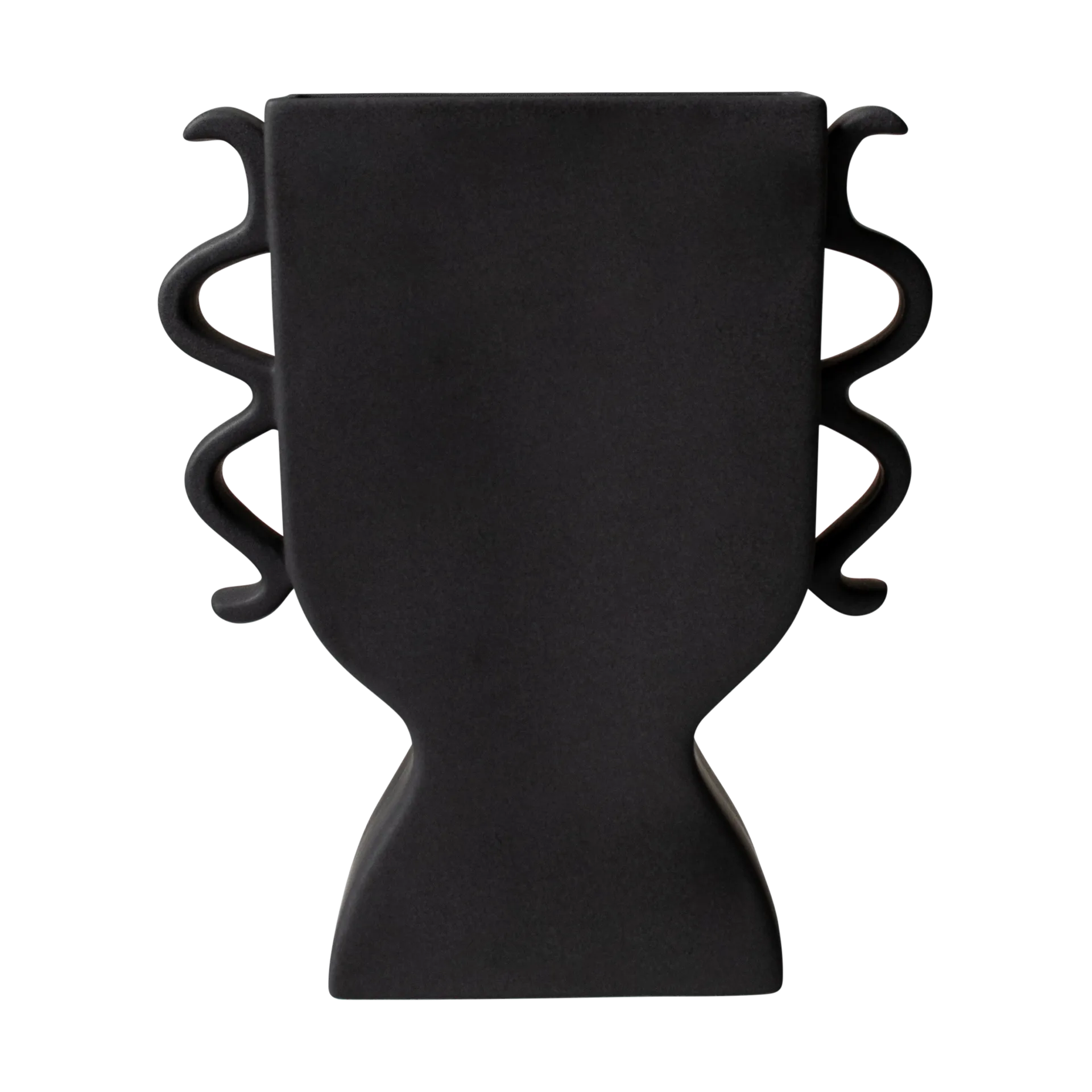 Vase plat 25 cm, Black DBKD