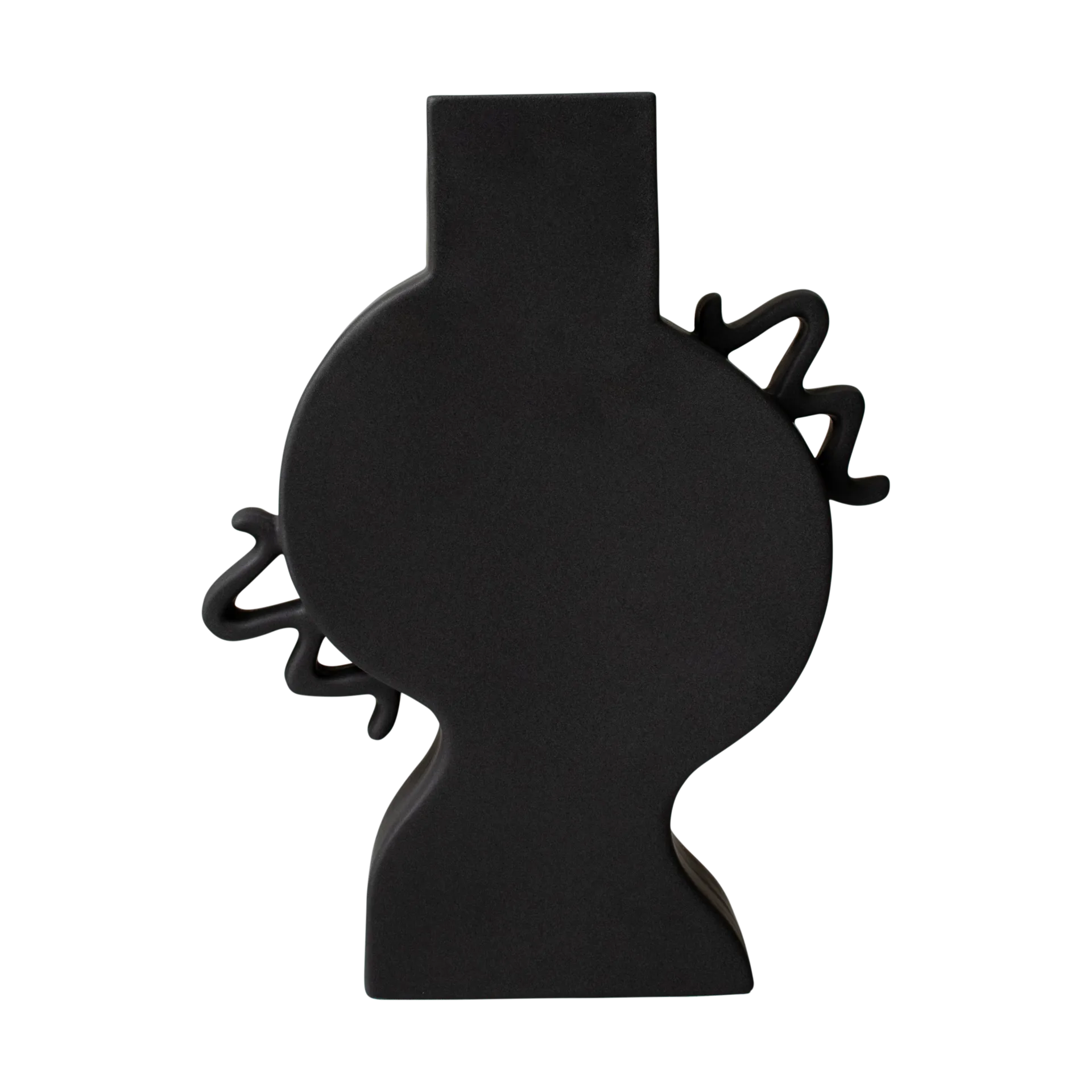 Vase plat 33 cm, Black DBKD