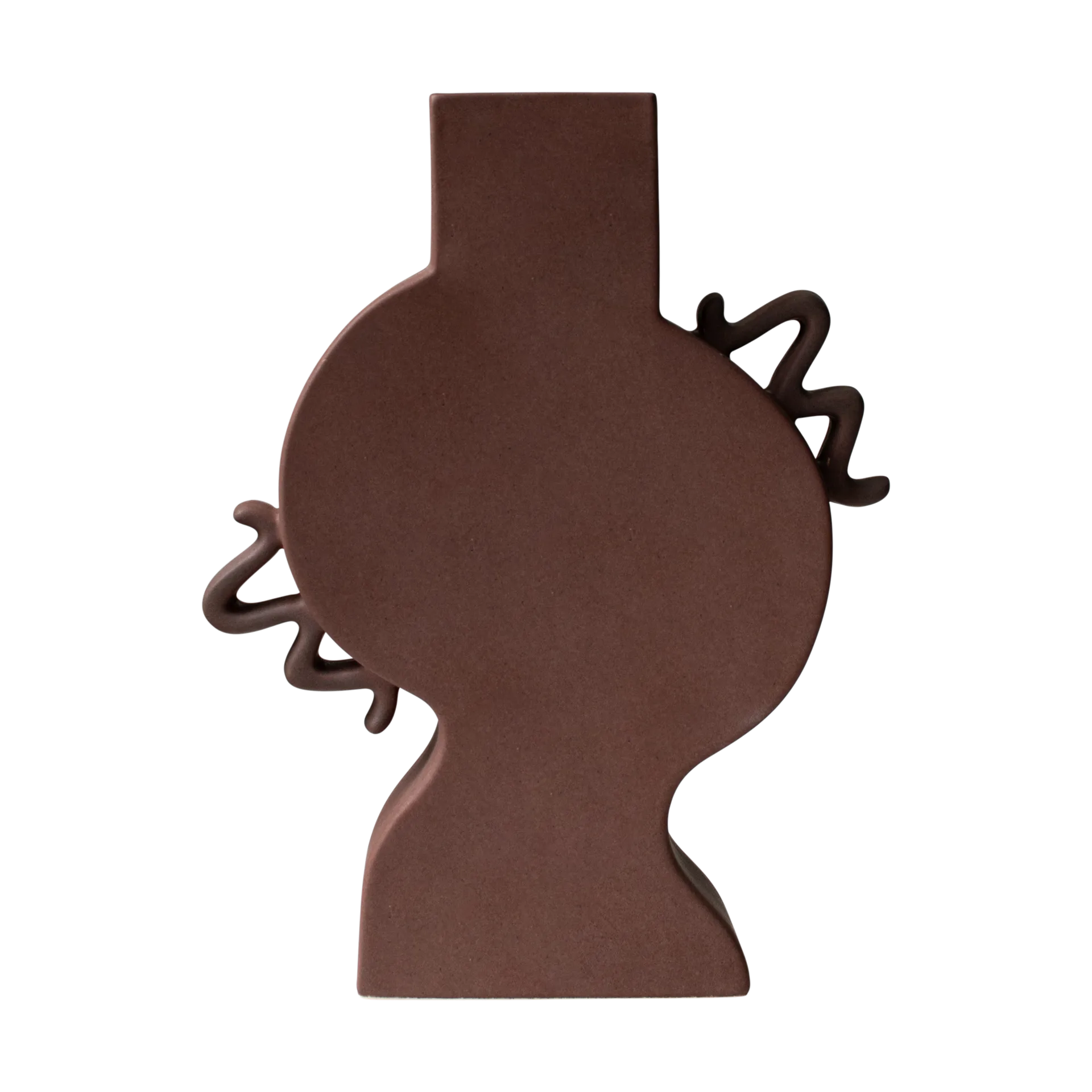 Vase plat 33 cm, Brown DBKD