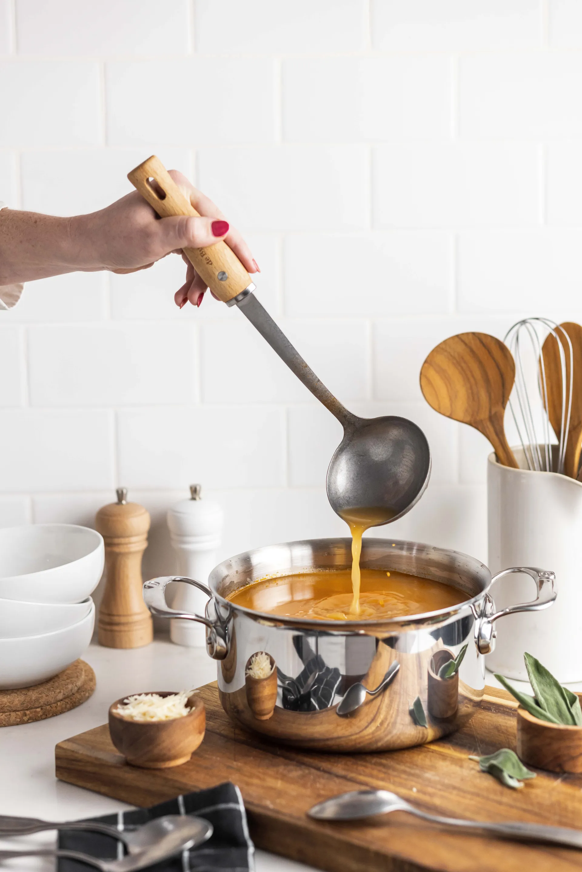 Cuillère à soupe à manche en bois De Buyer B Bois, Acier inoxydable De Buyer