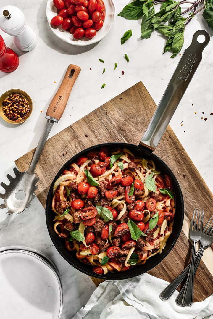 Cuillère à spaghetti à manche en bois De Buyer B Bois, Acier inoxydable De Buyer