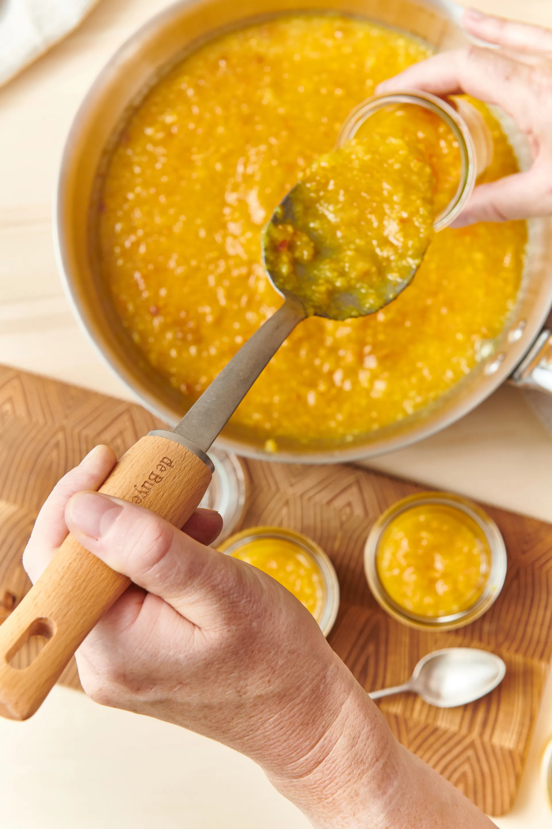 Cuillère de service à manche en bois De Buyer B Bois, Acier inoxydable De Buyer