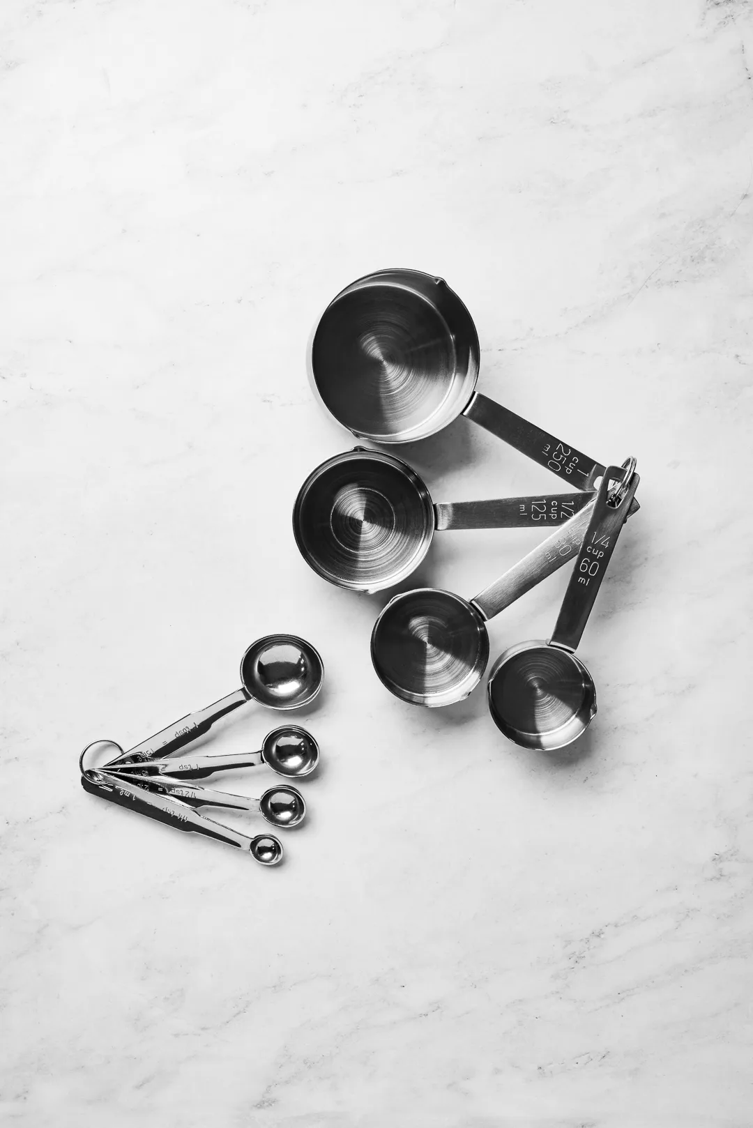 Cuillères-mesures De Buyer 60-250 ml 4 Pièces, Acier inoxydable De Buyer