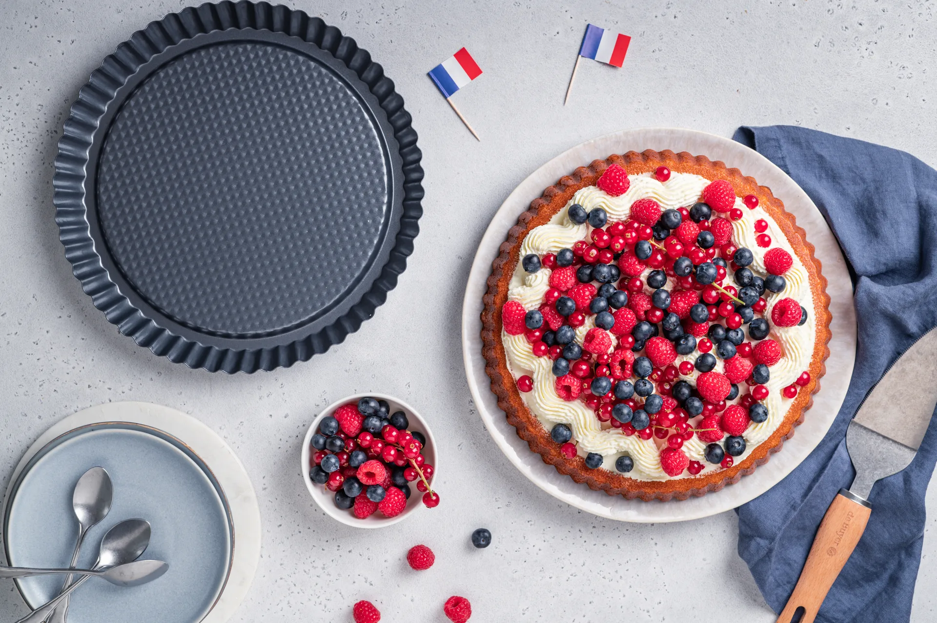 Moule à tarte De Buyer Fruit Tart, Ø28 cm De Buyer