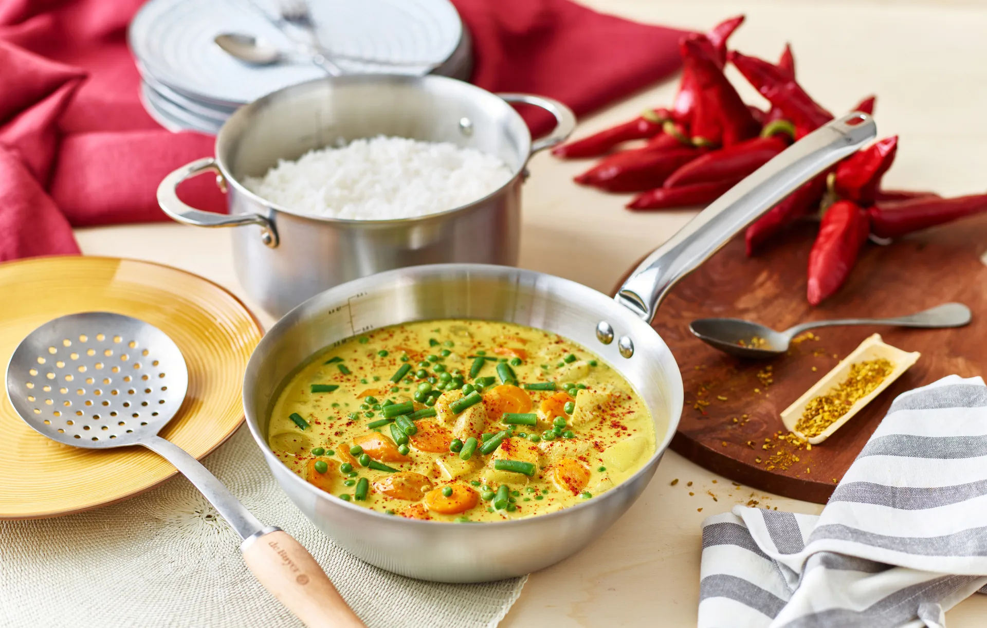 Poêle à sauter arrondie Alchimy en acier inoxydable, Ø24 cm De Buyer