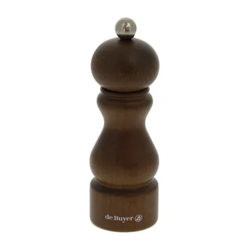 Salière et poivrière Rumba céramique 14 cm - Marron foncé - De Buyer