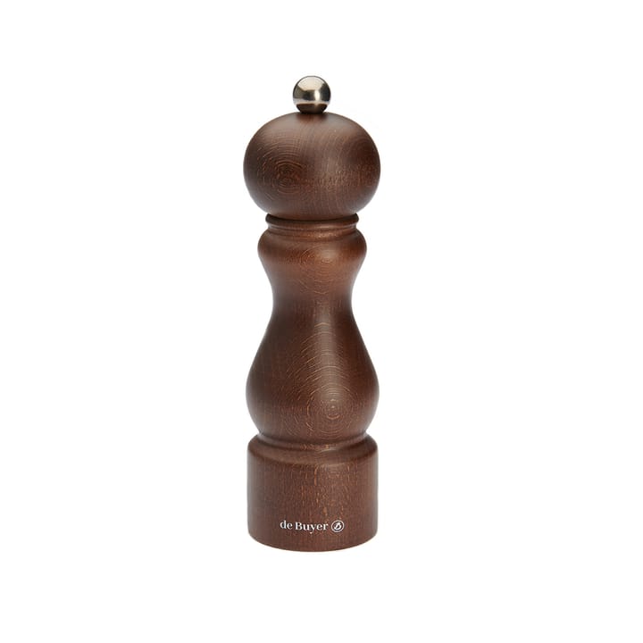 Salière et poivrière Rumba céramique 18 cm, Marron foncé De Buyer