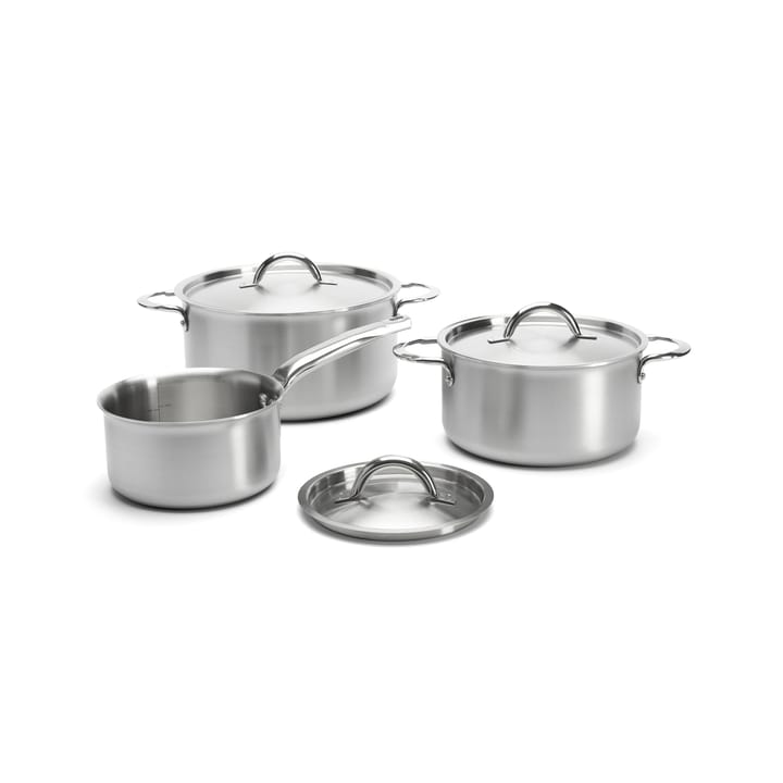 Set de casseroles Alchimy de Buyer avec couvercle 6 pièces - Acier inoxydable - De Buyer