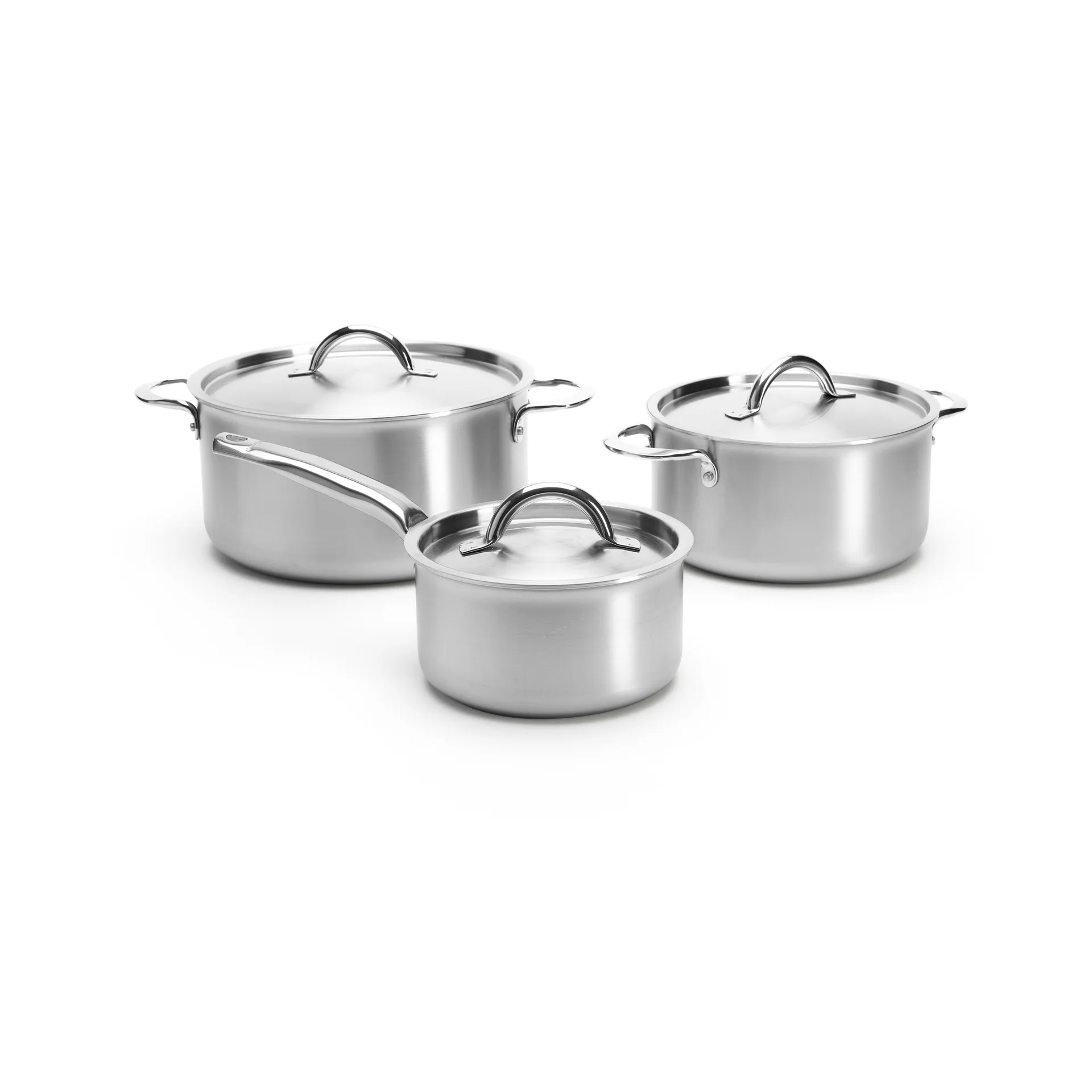 Set de casseroles Alchimy de Buyer avec couvercle 6 pièces, Acier inoxydable De Buyer